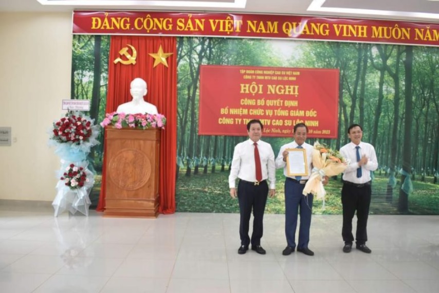 Ông Lê Thanh Nghị giữ chức Tổng Giám đốc Cao su Lộc Ninh